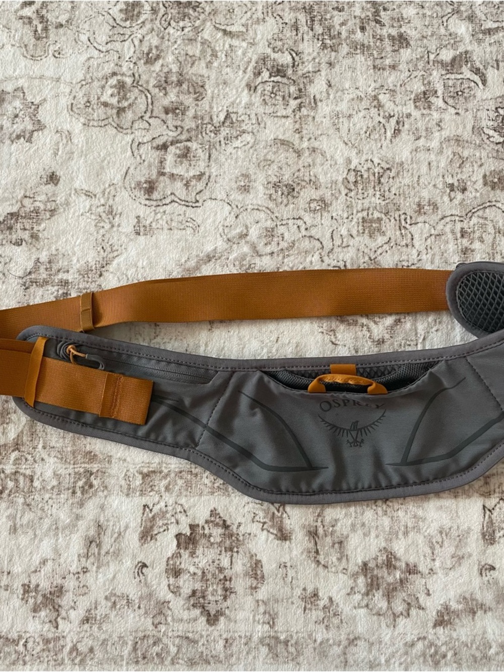 OSPREY Gray and Brown/Tan Waist Pack with Orange Accents